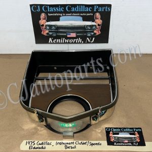 OEM 1974 1975 1976 Cadillac Deville Fleetwood Calais 1974 1975 1976 1977 1978 Eldorado DASH INSTRUMENT CLUSTER SPEEDOMETER WOODGRAIN BEZEL TRIM #160254